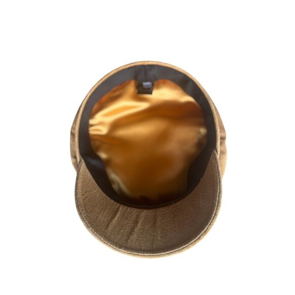 Vintage Leather Suede Beret Newsboy Gatsby Hat from Olive Qique Made in USA EUC - Picture 8 of 10